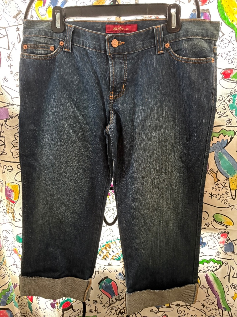 Vintage Blue Owl Dark Denim Cropped Jeans